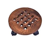 Colrid Carrito Planta en Maceta, 25 cm / 9,8 pulgadas Transportadores de Macetas, Soporte de Macetas, Impermeable, con Ruedas Giratorias de 360°, para Jardín Hogar Interior Exterior (Marrón)