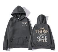 COLseller Sudadera Clair Obscur Expédition 33 | Algodón Vintage con Estampado | Sudadera con Capucha Unisex (Gris Oscuro,XL)