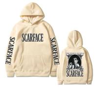 COLseller The World Is Yours Scarface Hoodie - Sudadera Tony Montana Vintage Oversized para Hombre (Sí.,XL)