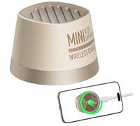 COLSUR Mini Altavoz Bluetooth Magnético con Cargador Inalámbrico para iPhone 16/15/14/13/12 Serie Portátil con Soporte para Móvil Estación de Wireless Charger, TWS (Beige)