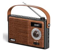 COLSUR Radio Vintage Altavoz Bluetooth Radio a Pilas Recargable, Radios Retro Portatil Pequeña Radios FM/Am, Altavoz Bluetooth con RadioFM, Soporte USB/TF/AUX para Cocina, Salón, Regalo Hombre Mujer