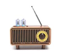 COLSUR Radio Vintage Retro Altavoz Bluetooth, Mini FM Recargable de 5W 1500Mh, Altavoz Sonido de Graves, Soporta la Entrada AUX, Transistor Radio para Cocina, Salón, Jardín