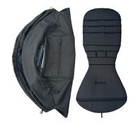 Colu Kid Cojín y toldo para asiento de cochecito de bebé compatible con Babyzen YOYO 2 y YOYO+, kit de repuesto de accesorios para cochecito, tela impermeable de doble capa (negro)