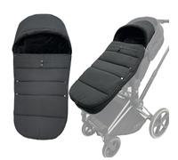 Colu Kid Saco cálido para cochecito compatible con Cybex Priam & Cybex Mios y Cybex Balios, bolsa de banderines de invierno para cochecito, forro suave y superficie a prueba de salpicaduras (negro)