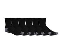 Columbia 1/2 Cushion Quarter Arch Support Poly Blend Sock, 6 Pair Calcetines, Black Grey, Talla única para Hombre