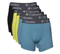 Columbia 6 Pack Performance Boxer Brief Ropa Interior de Hombres, Verde Azulado/Verde neón/Negro, L (Pack de 6)