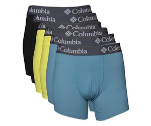 Columbia Amazon Exclusive - Paquete de 6 Calzoncillos Tipo bóxer para Hombre, Color Verde Azulado/Verde neón/Negro, XXL (Paquete de 6), Verde Azulado/Verde neón/Negro, XXL