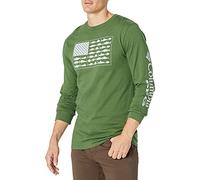 Columbia Long Sleeve tee Shirt Outdoors Fishing Camping Hiking Camiseta, Musgo con Cirrus Grey, XL para Hombre