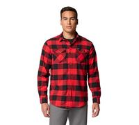 Columbia Bearmouth Springs - Camisa de Franela de Manga Larga para Hombre, Red Lily Buffalo Check, Medium