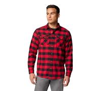 Columbia Bearmouth Springs EXS - Camisa enrollable para hombre, Mountain Red Buffalo Check, Medium