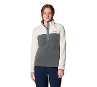Columbia Benton Springs 1/2 Snap Pullover, Sudadera De Forro Polar para Mujer, City Grey Heather/Chalk, Talla L
