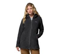 Columbia Benton Springs II - Sudadera Larga con Capucha para Mujer, Gris Carbón Jaspeado, XXL