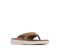 Columbia Boatside Flip Lea - Sandalias deportivas para hombre, Alce trufa oscura, 46 EU