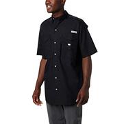 Columbia Bonehead - Camisa de Pesca de Manga Corta para Hombre, Negro, 4X