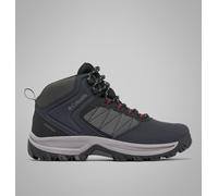 Columbia Men's Transverse Hike Waterproof, Waterproof Mid Rise Trekking and Hiking Boots, Black/Mountain Red, 9.5