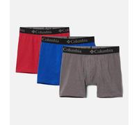 Columbia - Bóxeres ajustados de triple mezcla - 3 unidades - Rojo - Talla M - Hombre