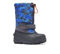 Columbia Boy's Youth Powderbug Forty Print Snow Boot, Shark/Tangy Orange, 9 Little Kid