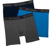 Columbia Calzoncillos tipo bóxer de malla para hombre, 3 pares, carbón/azul brújula/azul marino universitario, XX-Large