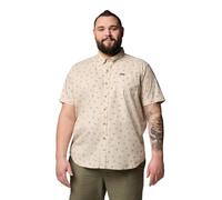 Columbia Camisa de Manga Corta Estampada Rapid Rivers para Hombre, Piedra Oscura desierta, Small
