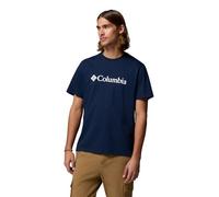 Columbia Camiseta básica con Logotipo para Hombre, Camiseta de Manga Corta, Azul Marino Universitario/Gem Columbia, Talla M