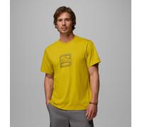 Columbia - Camiseta de algodón orgánico con estampado - Amarillo - Talla S - Hombre
