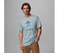 Columbia - Camiseta de algodón orgánico con estampado - Azul - Talla XS - Hombre