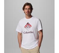 Columbia - Camiseta de algodón orgánico con estampado - Blanco - Talla XXL - Hombre