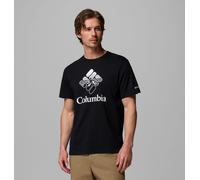 Columbia - Camiseta de algodón orgánico con estampado - Negro - Talla XL - Hombre