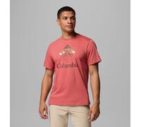 Columbia - Camiseta de algodón orgánico con estampado - Rojo - Talla XL - Hombre