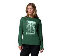 Columbia Camiseta de Manga Larga con Estampado Rolling Bend para Mujer, diseño de Bosque lluvioso, Alturas increíbles, Talla S