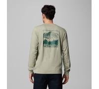 Columbia - Camiseta de manga larga y de algodón orgánico CSC™ Seasonal Logo - Verde - Talla S - Hombre