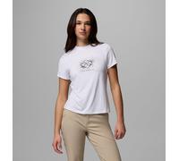 Columbia Parsons Point - Camiseta gráfica de Manga Corta para Mujer, Color Blanco/salpicado, Talla L