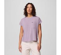 Columbia Daniela Falls Camiseta de Manga Corta, Top de Punto, Material que Absorbe la Humedad, Ajuste Elástico Dinámico, Ventilación Lateral Transpirable, Protección UPF 50 - Mujer