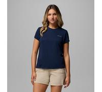 Columbia Zero Rules - Camiseta técnica de Manga Corta con Cuello Redondo para Mujer, Color Azul Marino Universitario, Talla S