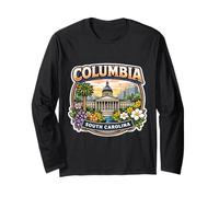 Columbia, Carolina del Sur, Souvenir City State Capital, Vintage Manga Larga