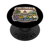 Columbia, Carolina del Sur, Souvenir City State Capital, Vintage PopSockets PopGrip Adhesivo