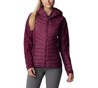 Columbia Chaqueta Acolchada con Capucha Powder Lite Hybrid para Mujer, Marionberry, S