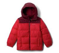 Columbia Chaqueta con capucha unisex para jóvenes, chaqueta acolchada con capucha, rojo montaña, vino rico, talla L