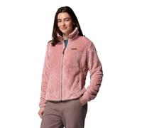Columbia Chaqueta Fire Side 2 Sherpa con cierre completo para mujer, chaqueta de forro polar con cremallera completa, color rosa borrador, talla L