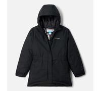 Columbia - Chaqueta larga, impermeable y aislante con capucha Hikebound™ II -Negro - Talla M (10-12 a) - Niña