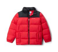 Columbia Chaqueta Puffect 2 para niños jóvenes, chaqueta acolchada, rojo montaña, negro, XL