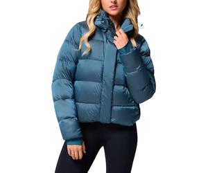 Columbia - Chaquetas Mujer - Amaze Puff Hooded Jacket Everblue High Shine para Mujer - Talla M - Azul Azul M