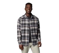 Columbia Cornell Woods Flannel Long Sleeve Shirt Camisa de Manga Larga, Negro/Gris Clásico Multi Tartán, S para Hombre
