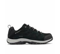 Columbia Men's Crestwood Waterproof, Waterproof Low Rise Trekking and Hiking Shoes, Black Grey, 7.5