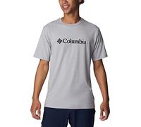 Columbia CSC Basic Logo Short Sleeve, Camiseta De Manga Corta para Hombre, Columbia Grey Heather, Talla L