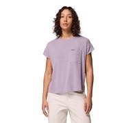 Columbia Daniela Falls Camiseta de Manga Corta, Top de Punto, Material que Absorbe la Humedad, Ajuste Elástico Dinámico, Ventilación Lateral Transpirable, Protección UPF 50 - Mujer