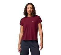 Columbia Daniela Falls Camiseta de Manga Corta, Top de Punto, Material que Absorbe la Humedad, Ajuste Elástico Dinámico, Ventilación Lateral Transpirable, Protección UPF 50 - Mujer