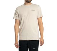 Columbia de los hombres Camiseta deportiva con estampado en la espalda, Beige