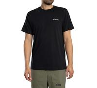 Columbia de los hombres Camiseta deportiva con estampado en la espalda, Negro