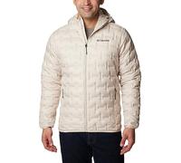 Columbia Delta Ridge Down Hooded Jacket, Chaqueta De Plumas Acolchada Con Capucha para Hombre, Dark Stone, Talla XXL